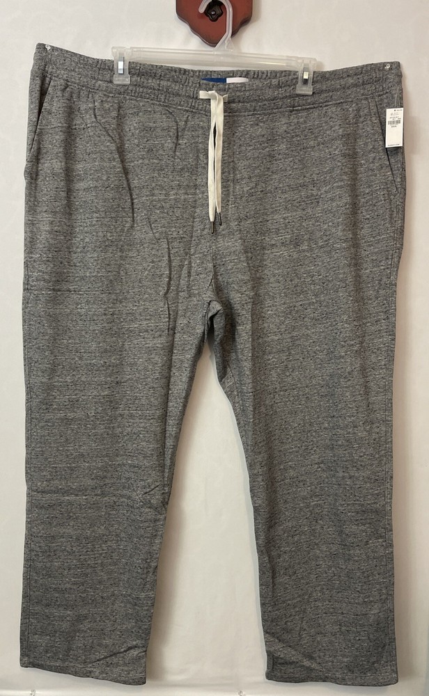 Old Navy Mens 4xl Tall Gray Pull-On Straight Cotton Blend Jogger Sweats NWT AZ13