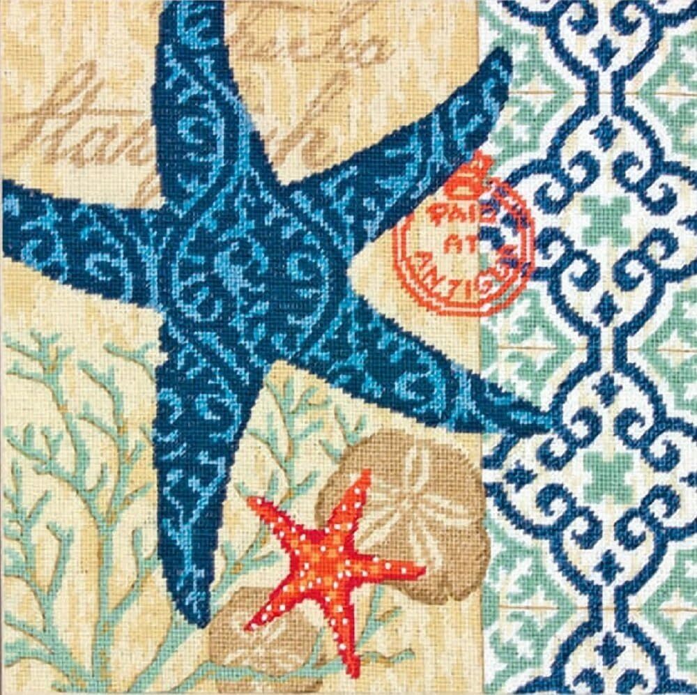 Dimensions Needlepoint Kit, Starfish Pattern, 14'' x Multicolor