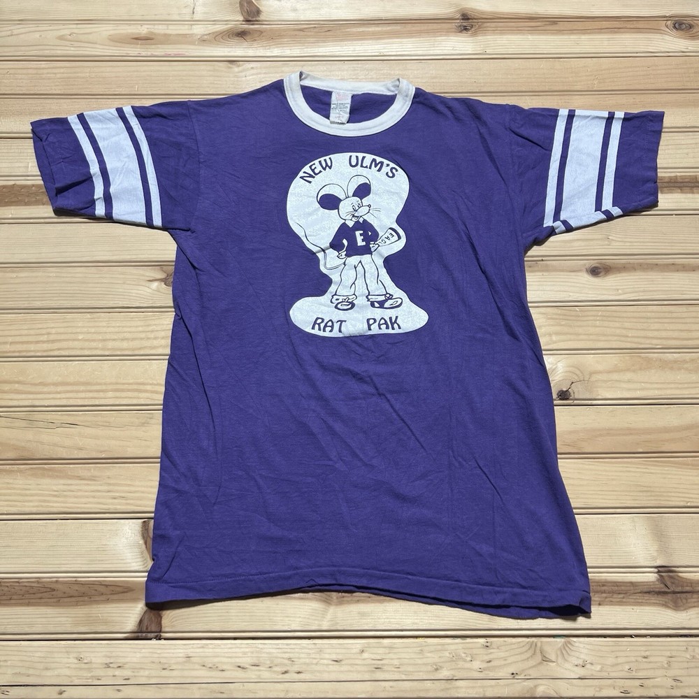 True Vintage 60s Velva Sheen Sportswear New ULM Rat Pak Texas Shirt Size Large