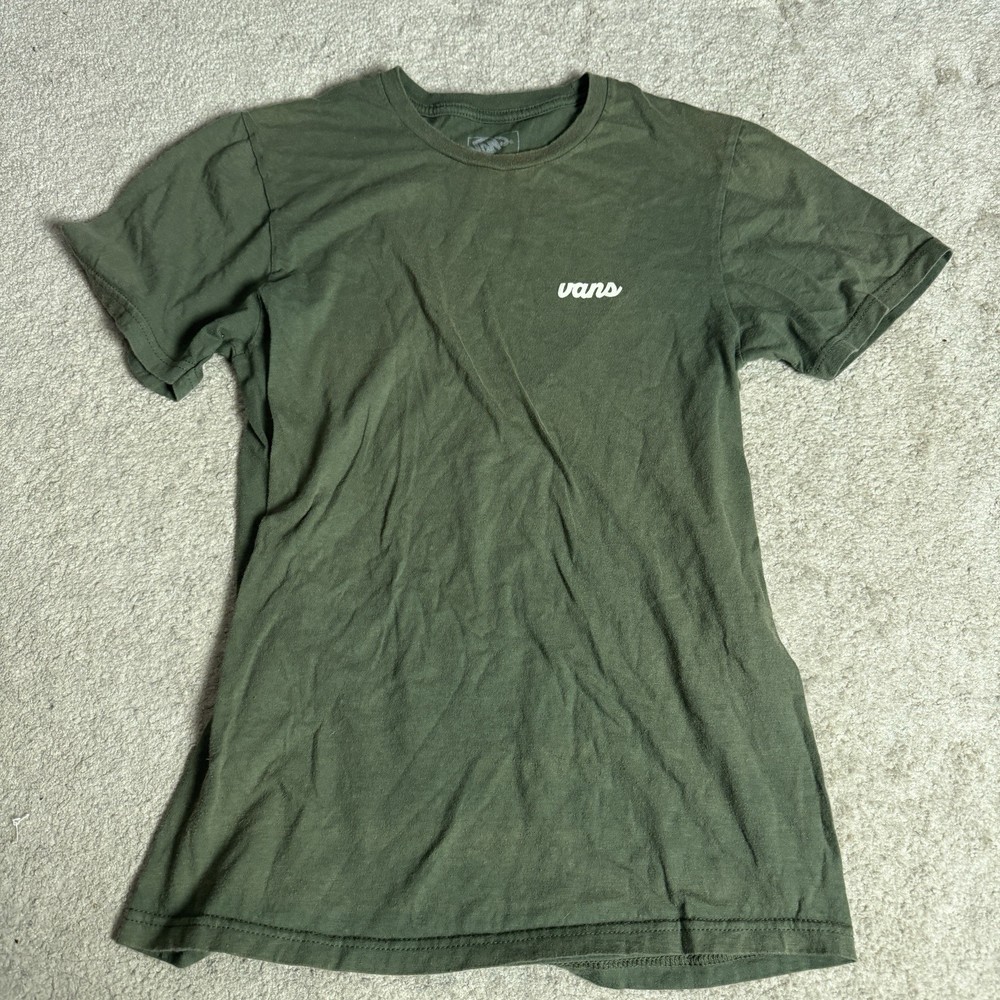 VANS Womens Crew Neck T Shirt Small Green