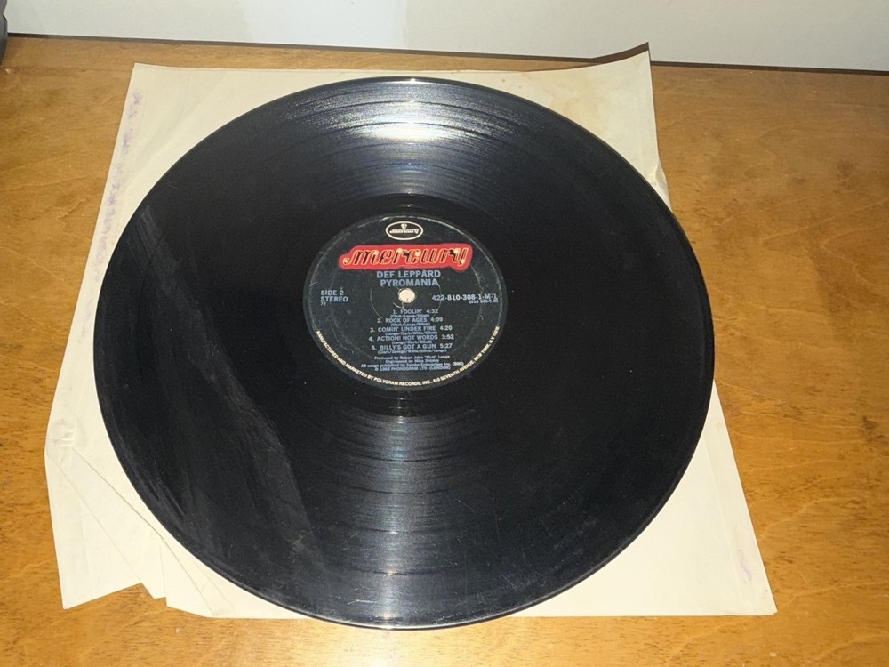 Def Leppard Pyromania Original Vinyl LP Mercury Records 1983 First Edition Press