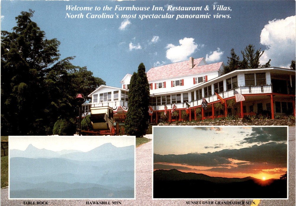 TABLE ROCK, HAWKSBILL MTN., SUNSET OVER GRANDFATHER MTN Postcard