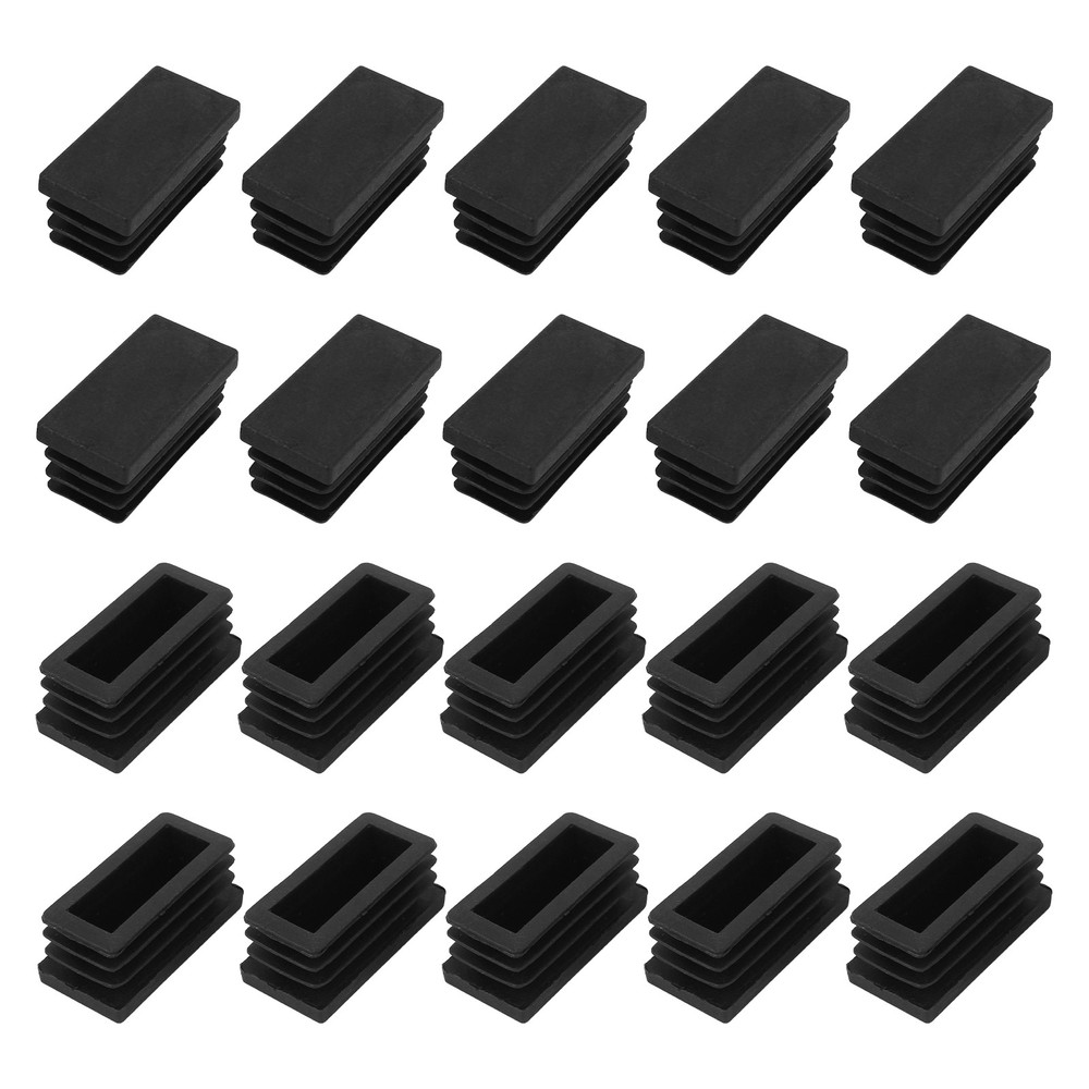 Rectangle End Caps (40 x 20mm) 20Pcs, Plastic End Blanking Caps Protector