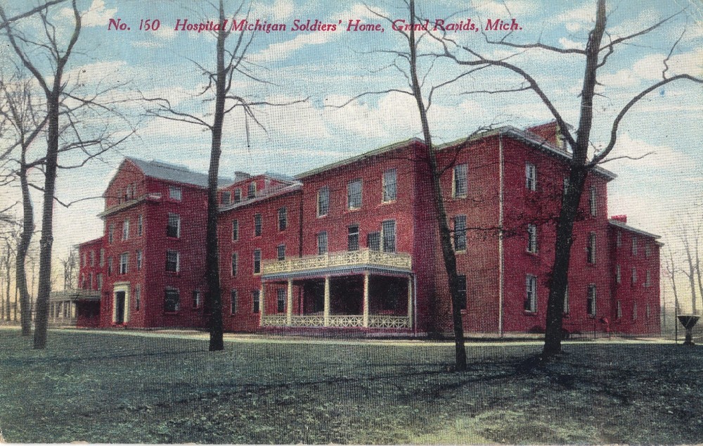 GRAND RAPIDS MI  Hospital Michigan Soldiers' Home  1910 DB Postcard *