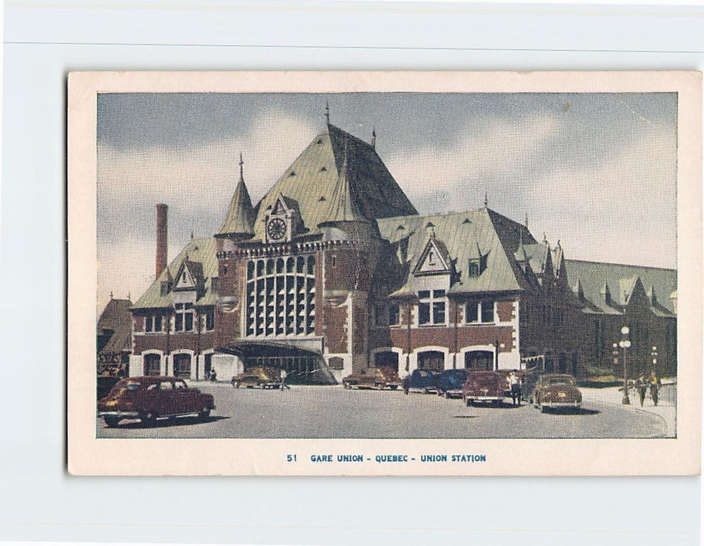 Postcard Gare Union Union Station Quebec Canada