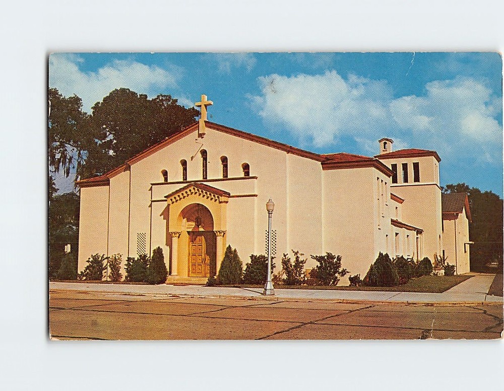 Postcard First Methodist Church New Building Palmetto Avenue New Smyrna Beach FL