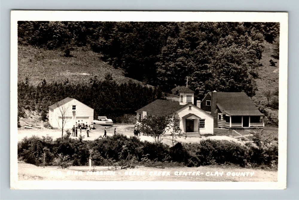 RPPC Clay County KY-Kentucky, Red Bird Mission Real Photo Vintage Postcard