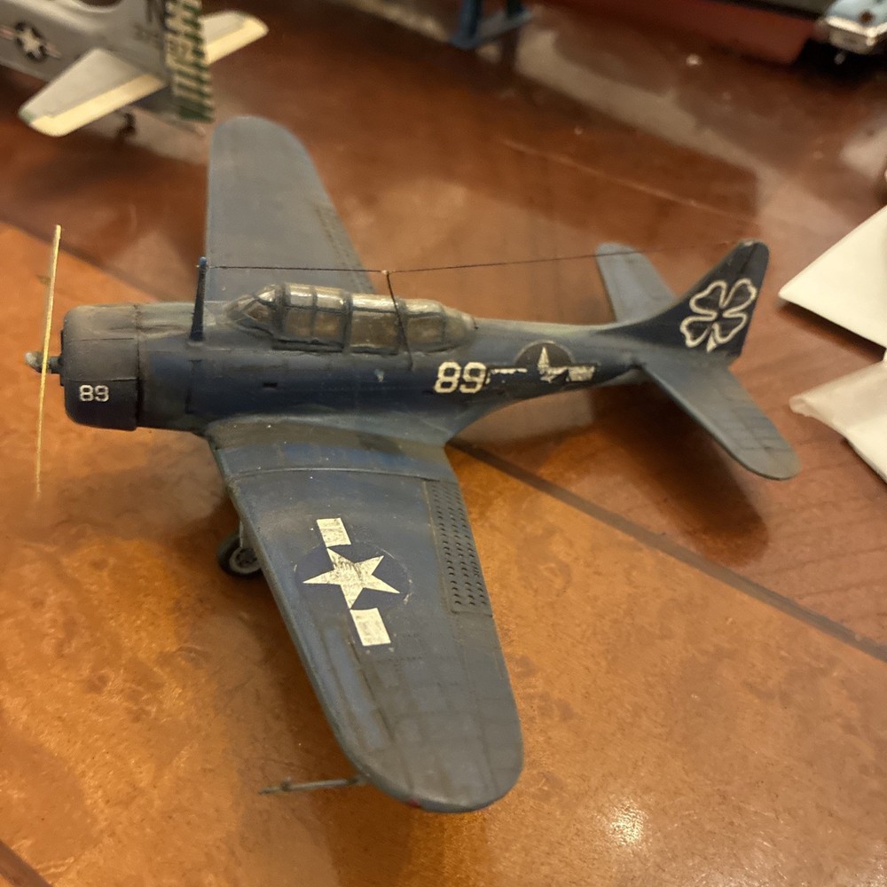 Built Plastic Models Est Scale 1/72 Wing Span 7” SBD Dauntless