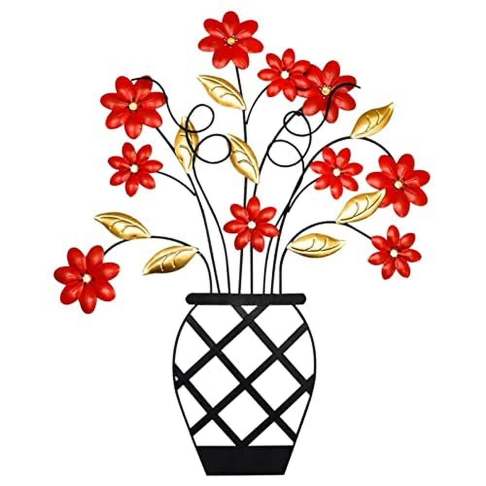 WTXRHW Metal Wall Art Metal Wall Decor Steel Decor - Wall Mount Plant Flower ...