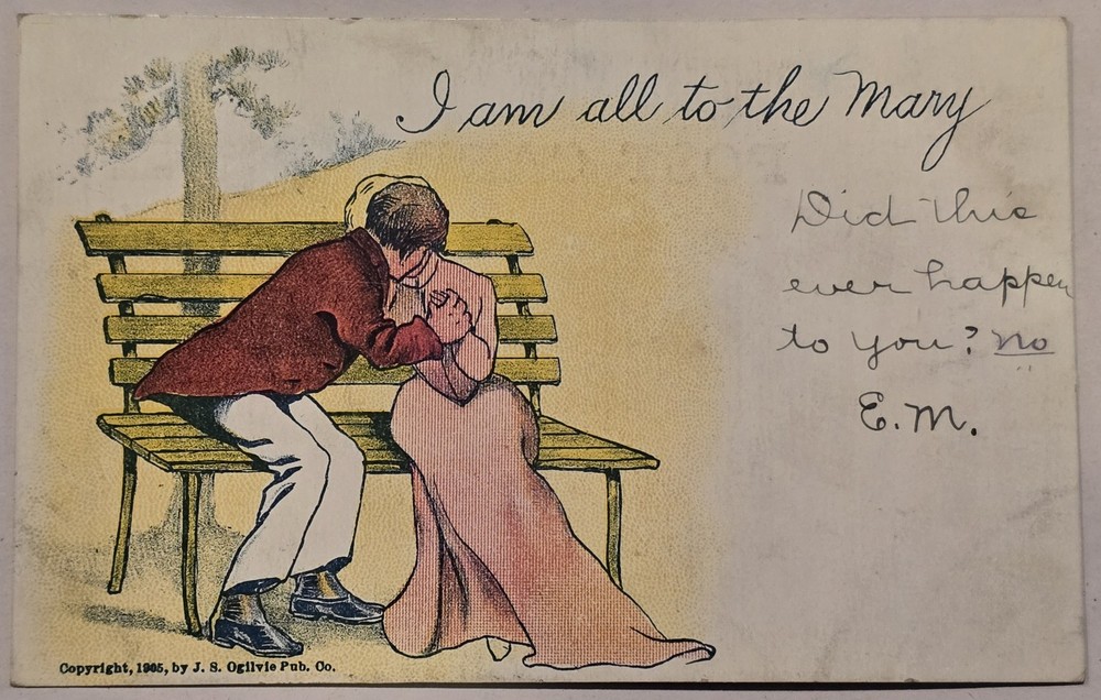 1906 Comic Vintage Postcard I Am All to Thee Mary J.S. Ogilvie Romantic Humor
