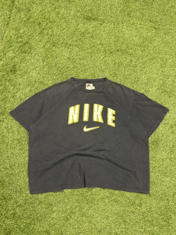 Vintage y2k 2000s Nike Spellout Center Swoosh Tee XL