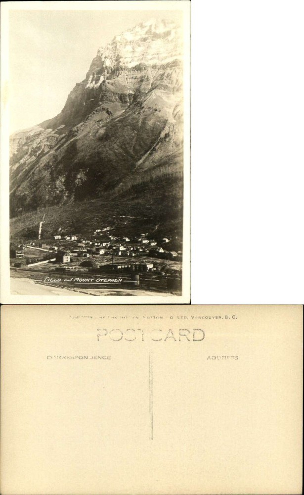 Mount Stephen and Field British Columbia Canada Gowen-Sutton RPPC
