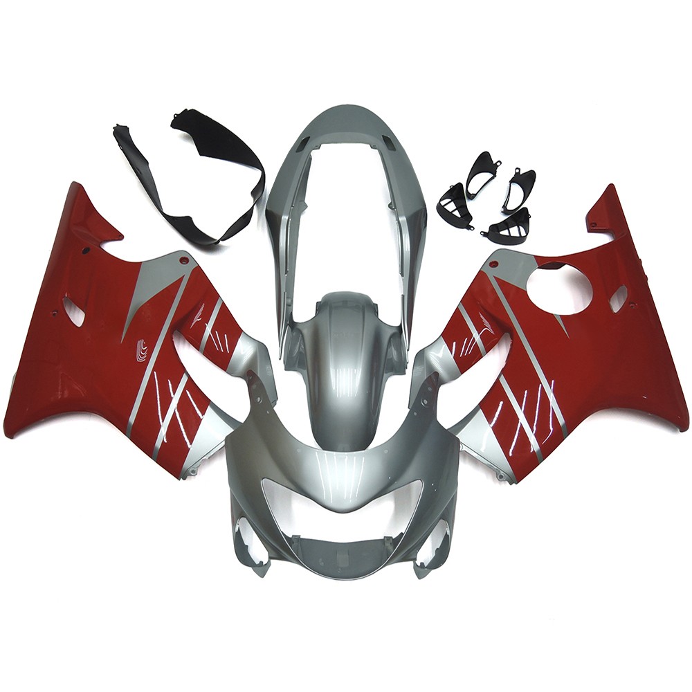 Silver Red ABS Fairing Kit for Honda CBR600F4 1999 2000 99 00 Injection Bodywork
