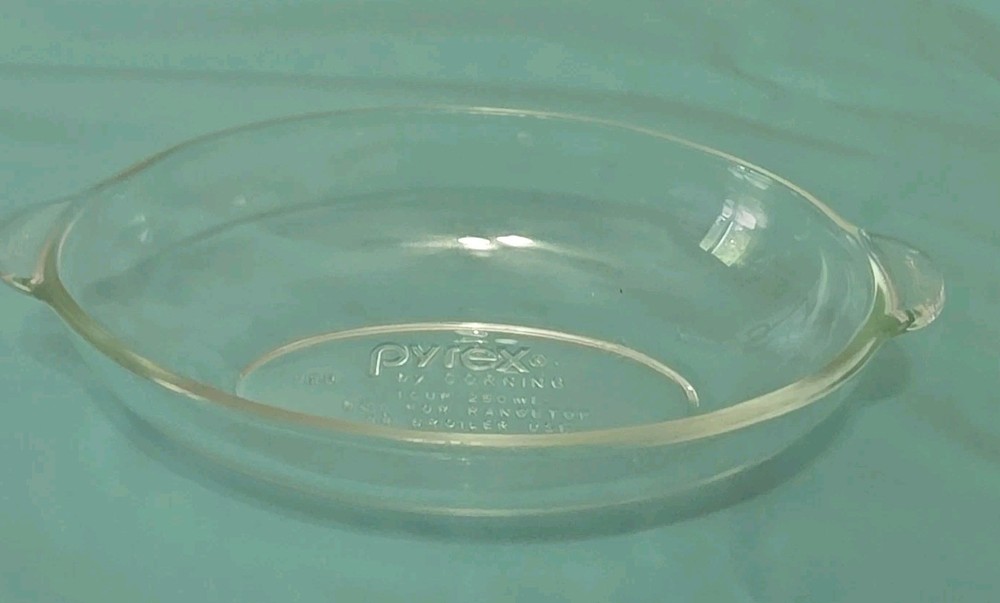 Vintage Pyrex #328 Clear Glass Oval Casserole 1 Cup Corning USA Individual Dish