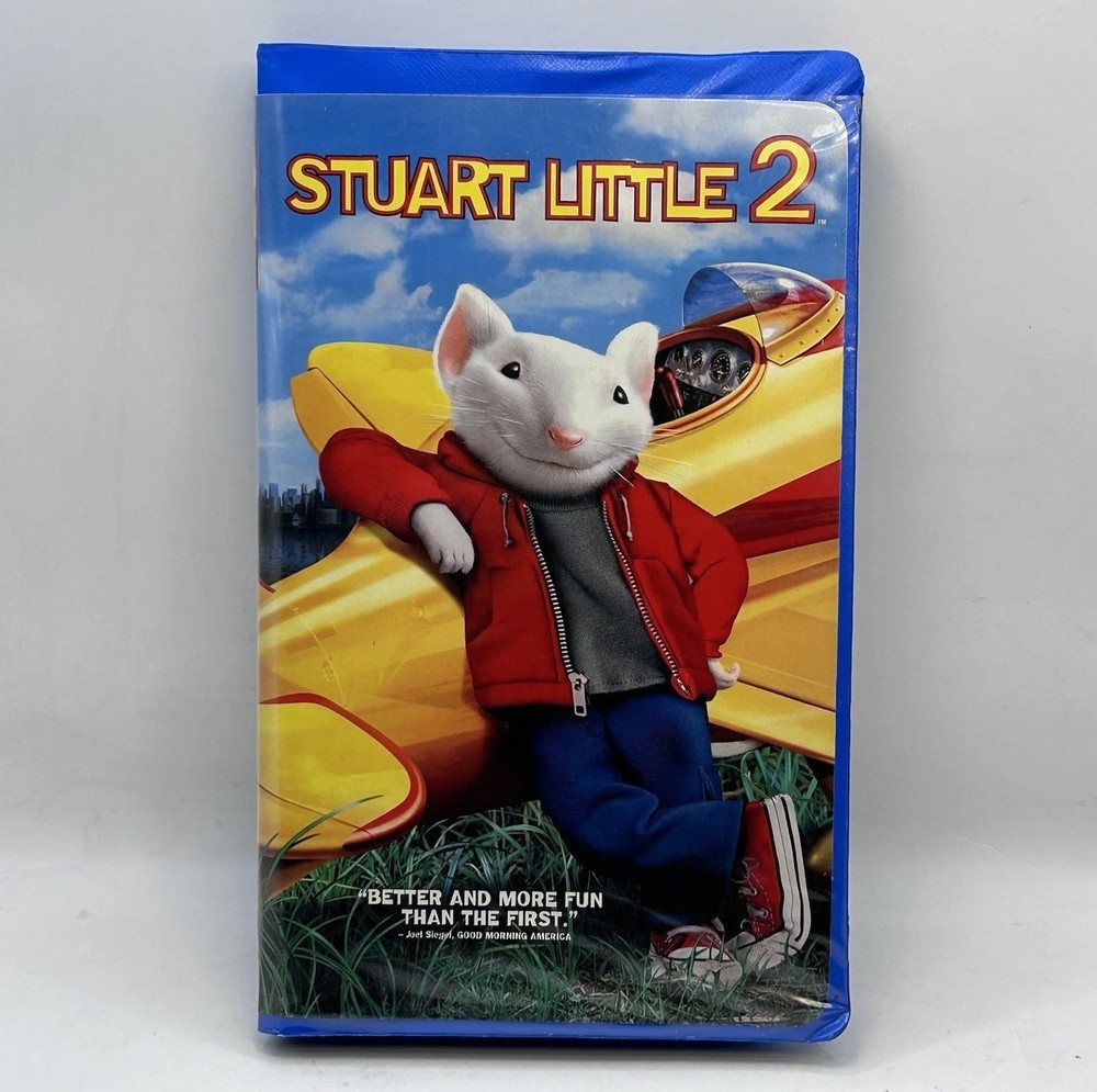 Stuart Little 2 VHS 2002 Video Tape Michael J. Fox Sequel Vintage Blue Clamshell