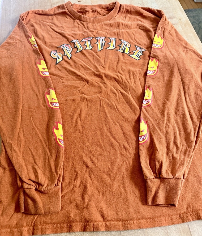 Spitfire Vintage Skateboard Wheels Long Sleeve Shirt Size Large