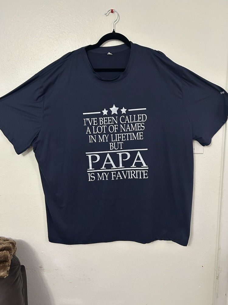 Men’s Graphic Tee Casual Cotton Blend Inspirational Quote, Size 5 XL