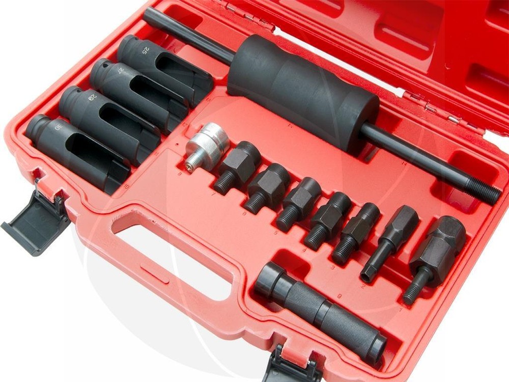 14pcs Diesel Injector Puller Extractor Remover Tool Kit Common Rail Bosch Delphi