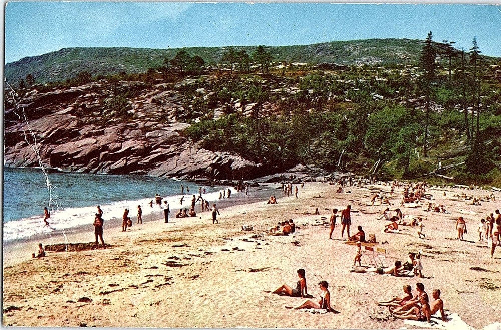 Chrome BEACH SCENE Acadia National Park - Bar Harbor Maine ME m/09 AH7697-image