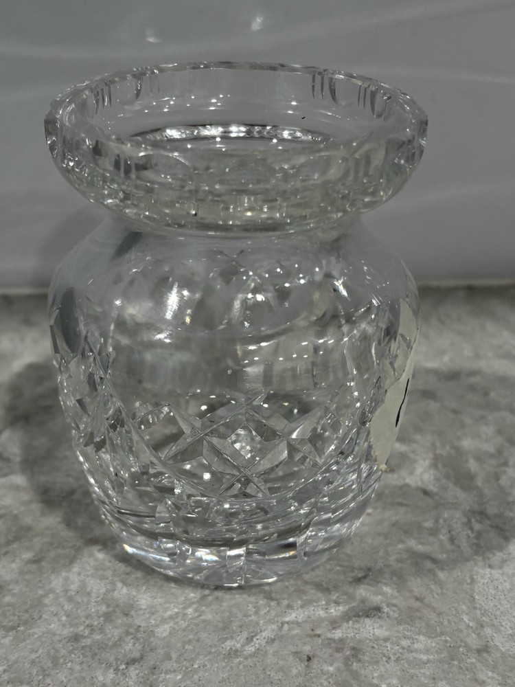 Elegant Waterford Crystal Vase and Condiment Jar Set  