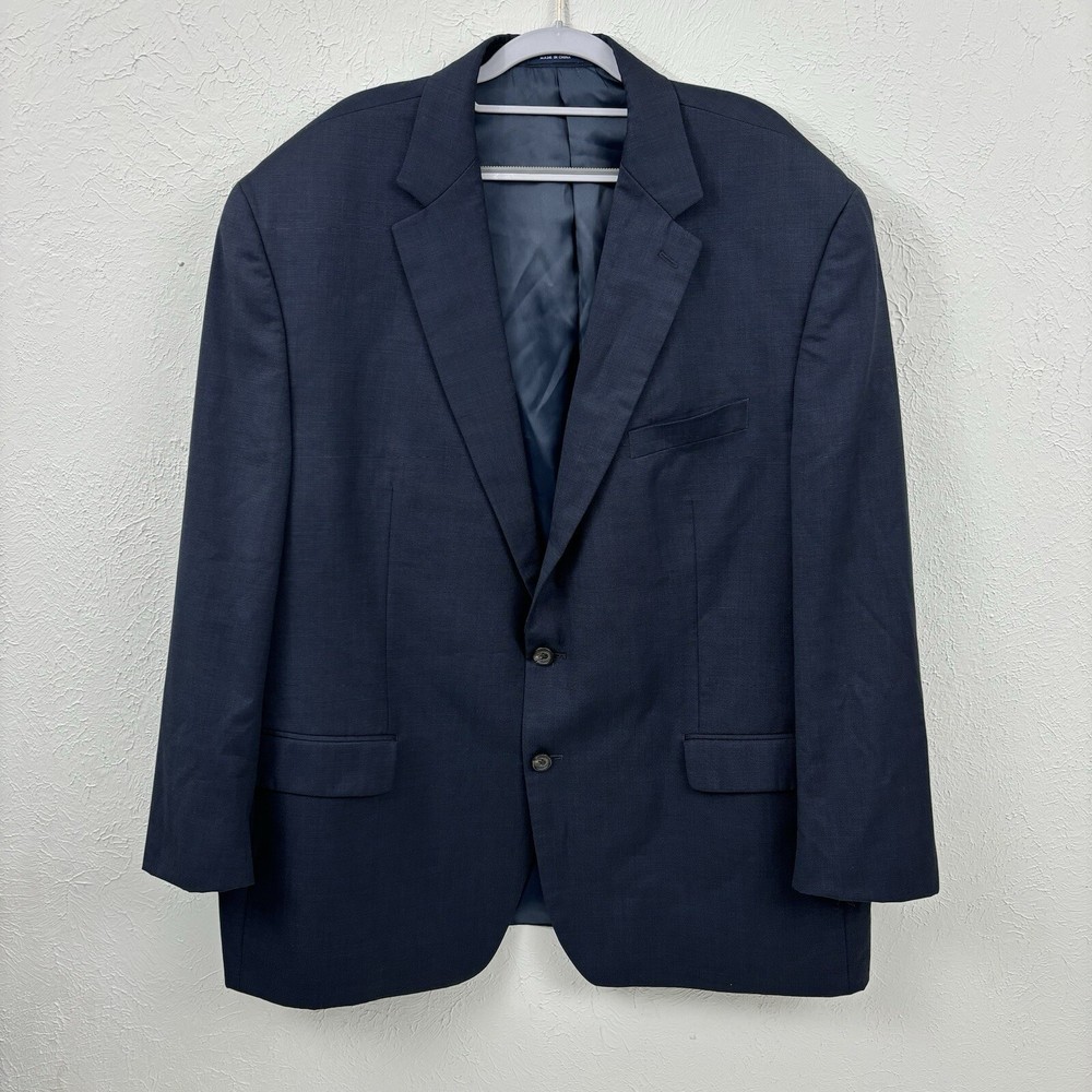 Ralph Lauren Suit Blazer Jacket Mens 52 R Blue Wool Premium