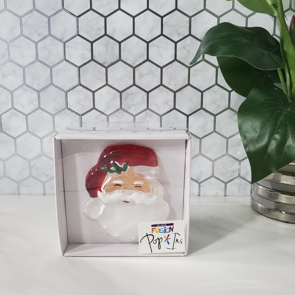 Lori Siebert For Silvestri by Demdaco Glass Fusion Pop Ins Santa