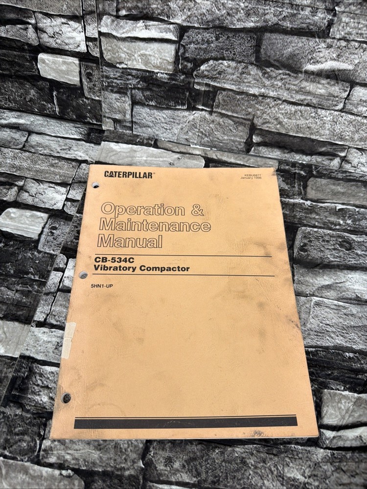 Caterpillar CAT CB-534C Vibratory Compactor Operation and Maintenance Manual
