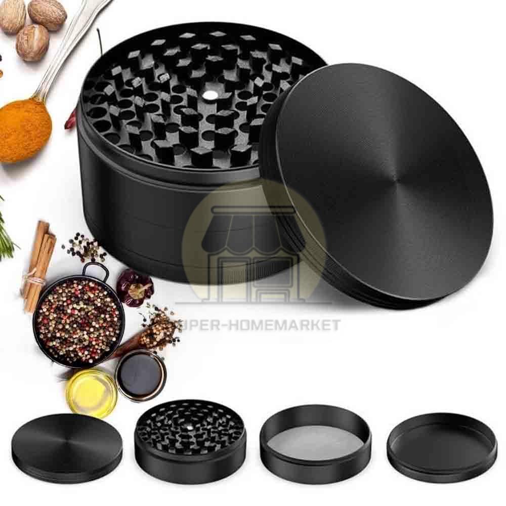 4 Layer 3 inches LARGE Portable Zinc Alloy Grinder Herb Spice Tobacco Grinder