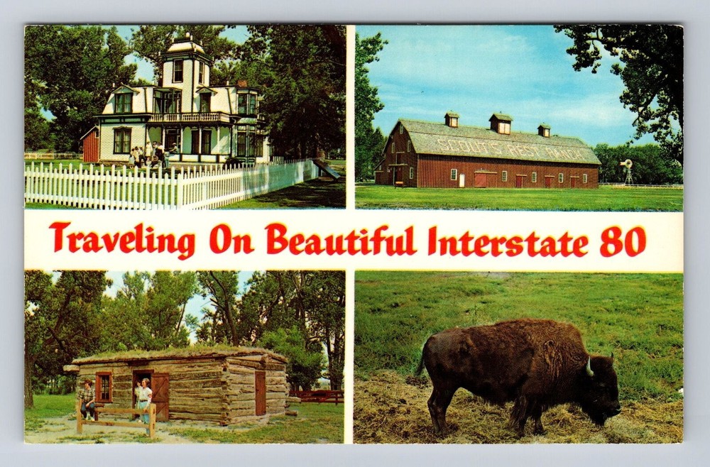 North Platte NE-Nebraska, Buffalo Bill's Scout's Rest Ranch, Vintage Postcard
