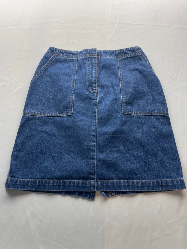 Vintage Casual Corner ANNEX Denim Jean Mini Skirt Women Size 2 Blue Back Pockets