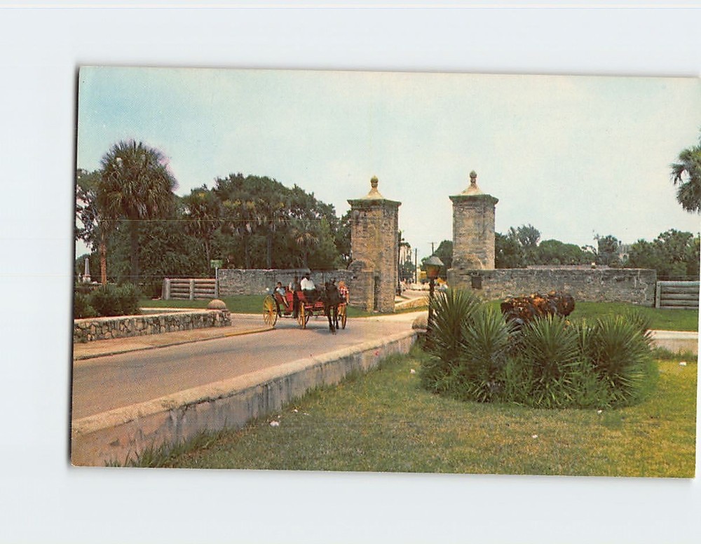 Postcard The Old City Gate St. Augustine Florida USA