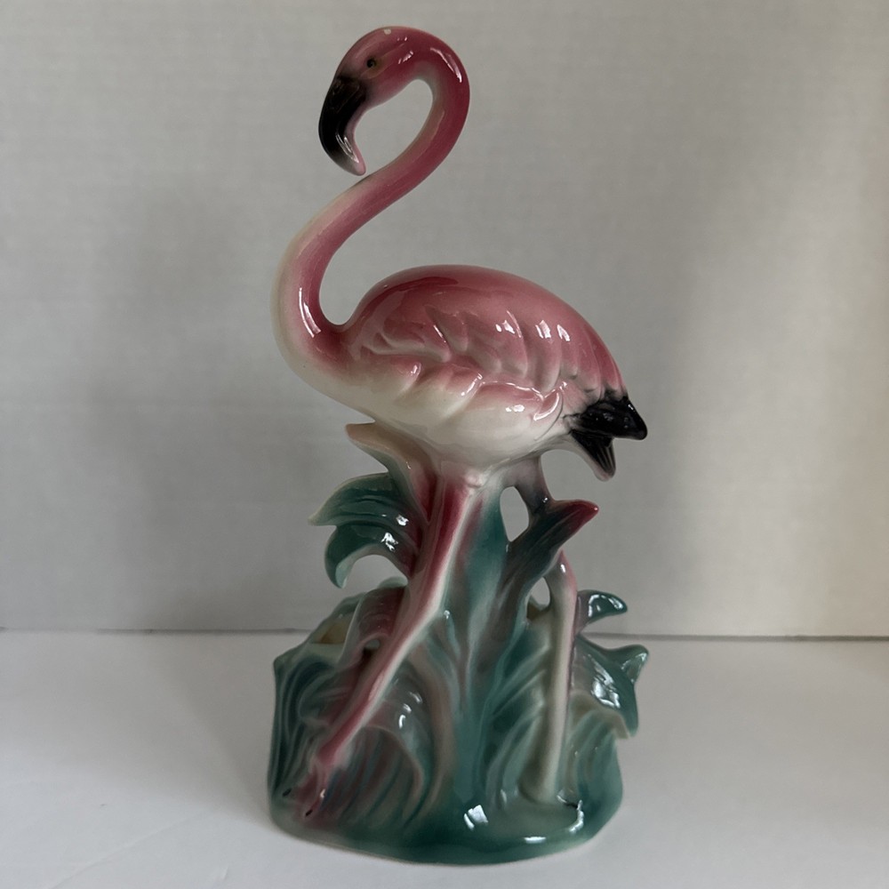 MCM 1950s California Pottery Pink Flamingo Planter (See Photos)