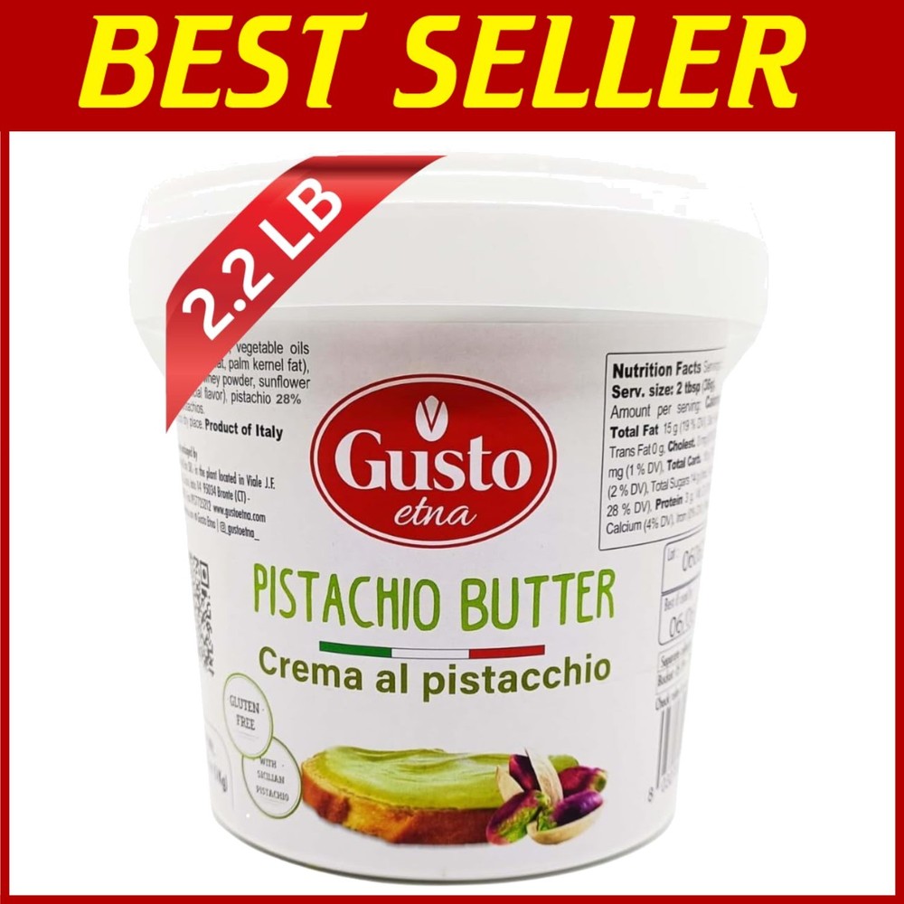 Gourmet Sweet Pistachio Paste - 2.2 LB Premium Tub for Versatile Recipes