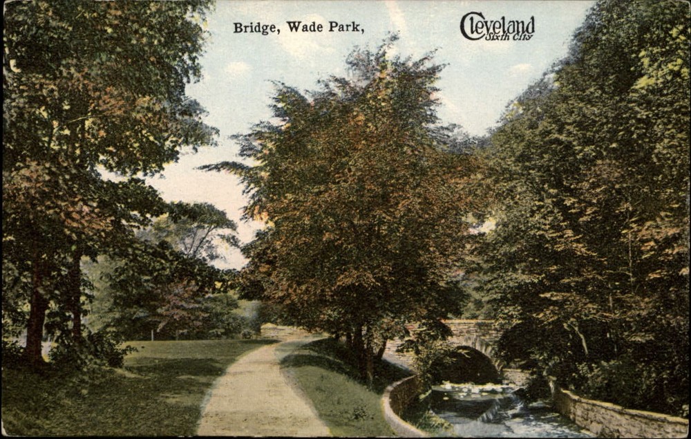 Wade Park Cleveland Ohio bridge ~ dated 1914 vintage postcard