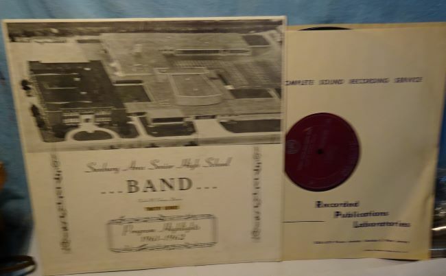 * Vintage - 1961-62 - UNUSED - SUNBURY High School Band - 33 1/3 LP Vinyl RECORD