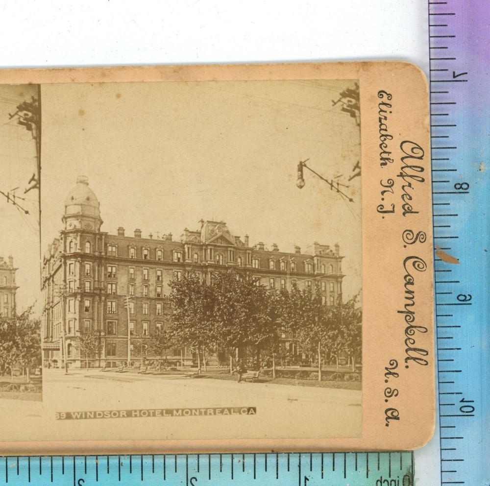 Windsor Hotel Montreal Canada Alfred Campbell Stereoview