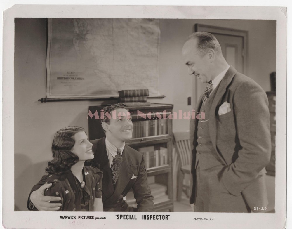 Vintage Photo 1939 Charles Quigley Rita Hayworth in Special Inspector
