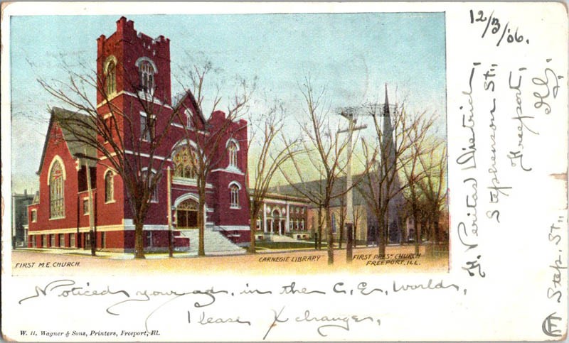 Freeport Illinois IL : CHURCH SCENE m/14 AV5523
