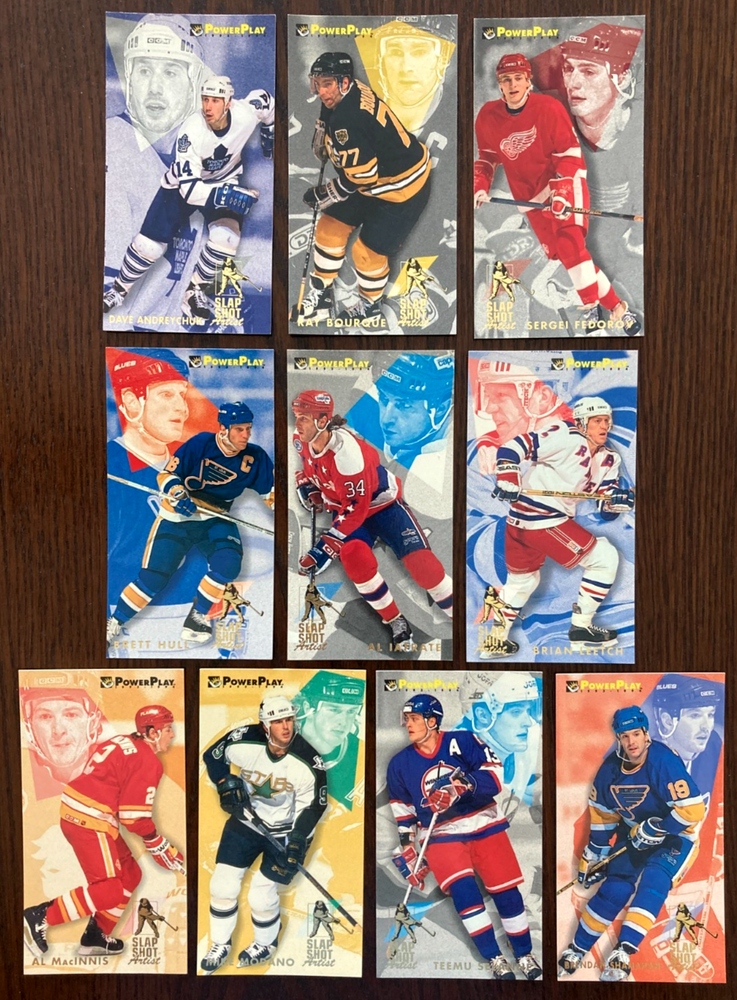 1993-94 Fleer Power Play Tall Boy Complete Set 1 - 10 Mike Modano, Fedorov+++