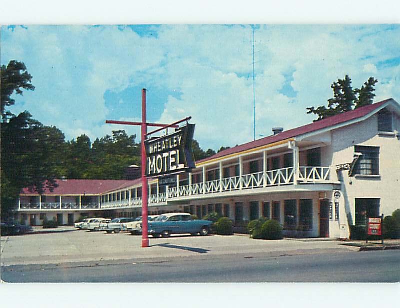 Unused Pre-1980 OLD CARS & WHEATLEY MOTEL Hot Springs National Park AR u1520