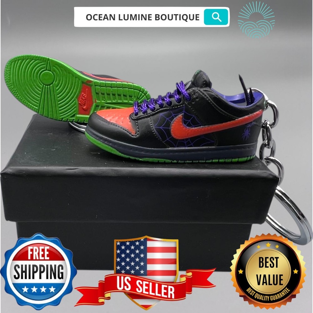 SB DUNK 3D Mini Sneaker Keychain, Jordan Sneaker Collectible, Box Options