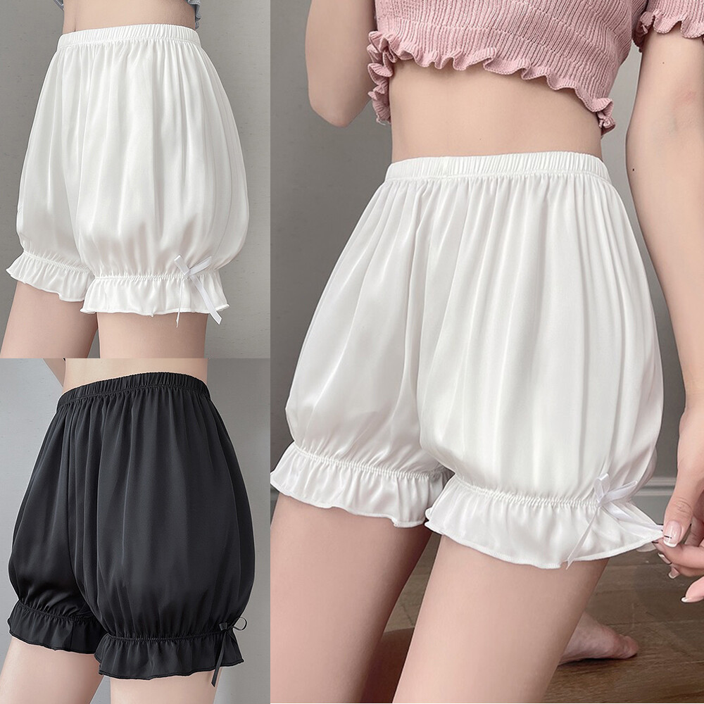Women Underwear Pants Shorts Panties Safety Pants Bloomers Ruffle Pumpkin Loose;