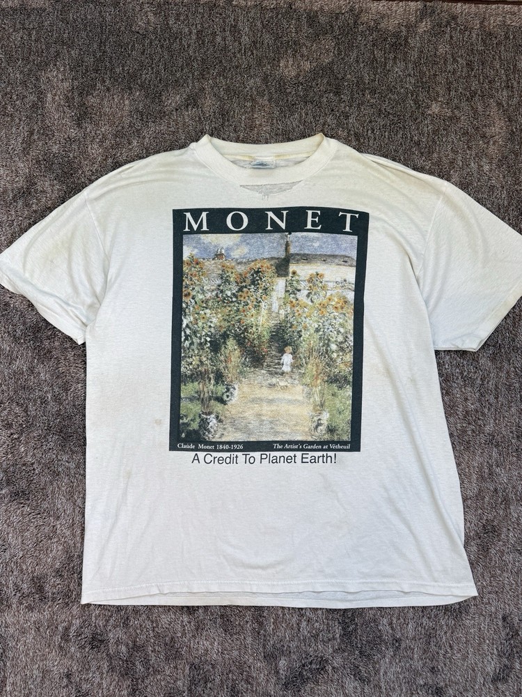 RARE Claude Monet 1990s Vintage Art T Shirt , Size XL *READ*