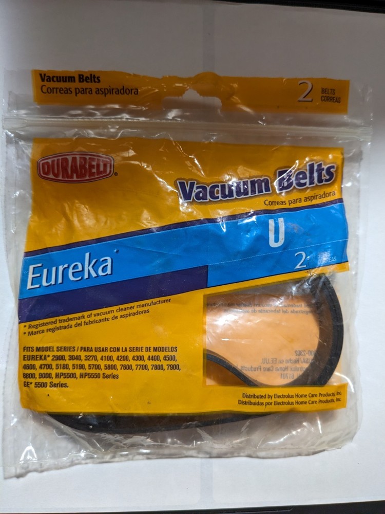 Durabelt 2 Eureka Vacuum Belts 65312A, See pictures for model numbers