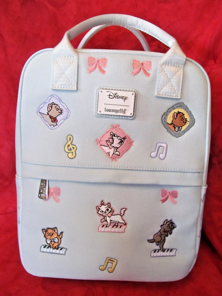 Loungefly Disney Aristocats Marie Kittens Patches Canvas Backpack NWT