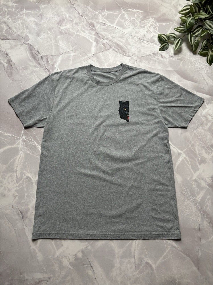Half Face Blades HFB T-Shirt Wolf Graphic Tactical EDC Gray Mens Size L