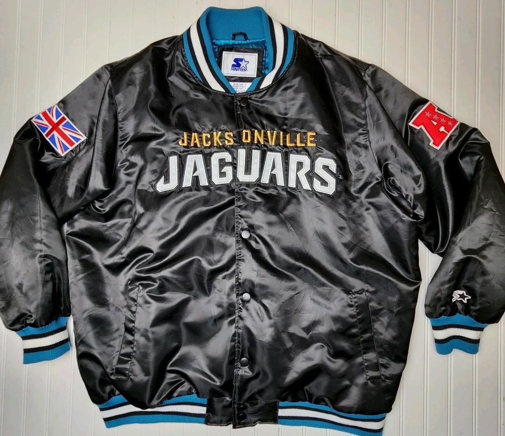Jacksonville Jaguars 2018 Brian Begley Satin Jacket Mens XXL NFL London Game