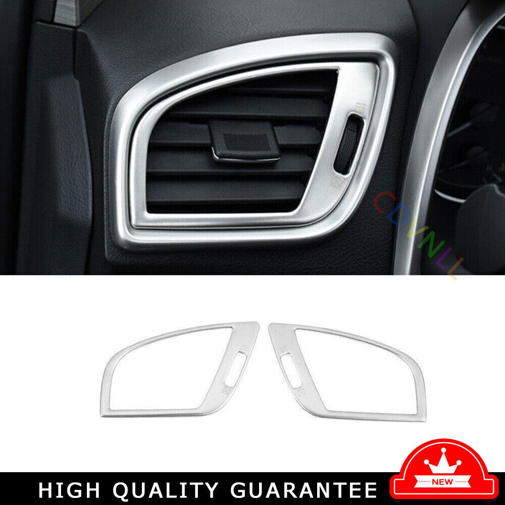Console L&R Air Outlet Vent Cover Trim For Nissan Murano 2015-2023 Silver Steel