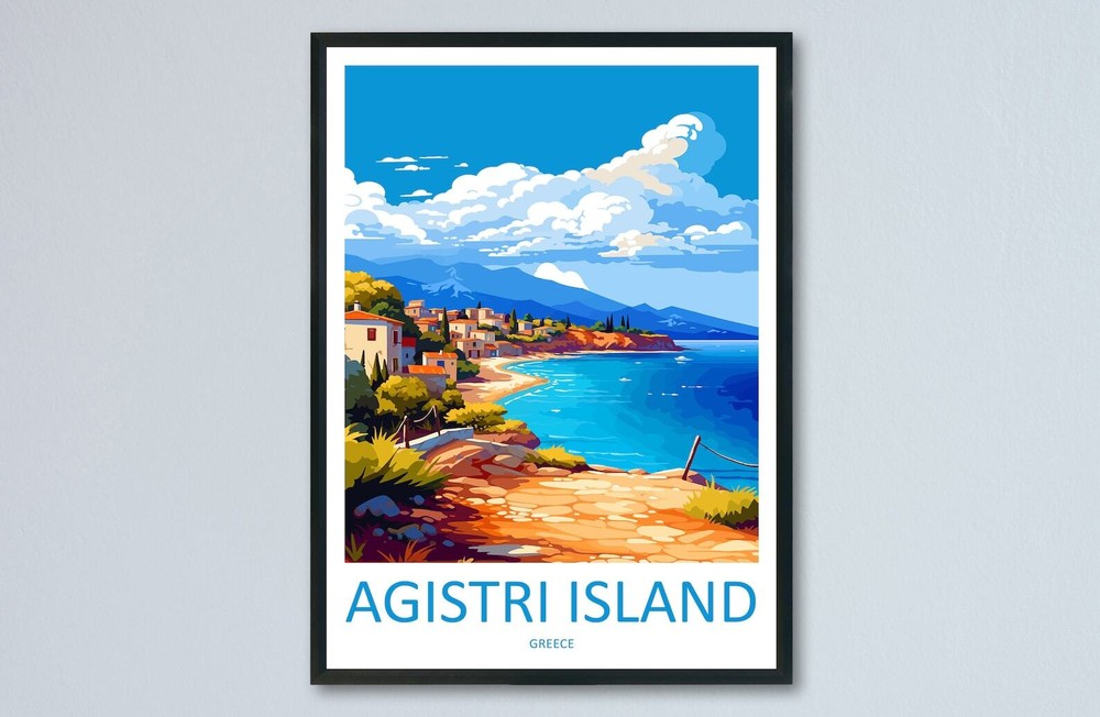 Agistri Island Travel Print Wall Art Agistri Island Wall Hanging Home