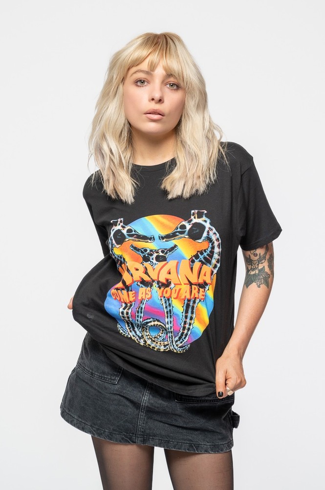 Nirvana T Shirt Come As You Are Band Logo new Official Unisex Black